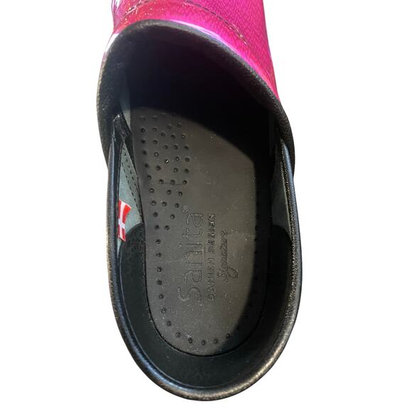 Sanita Danish Work Clog Womens EUR 38 US 7.5/8 Sparkle Pink Nurse Chef Dr - Picture 4 of 9